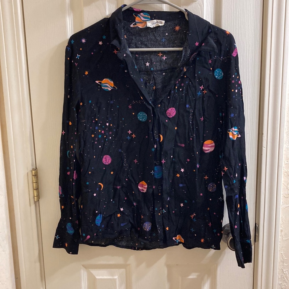 Sugarhill Brighton bright galaxy blouse